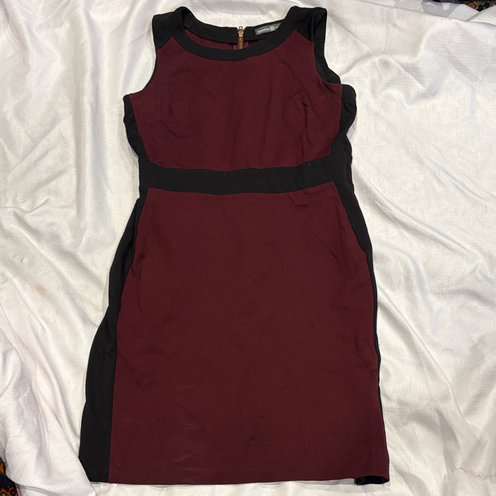 Signature collection Burgundy and Black Mini Dress